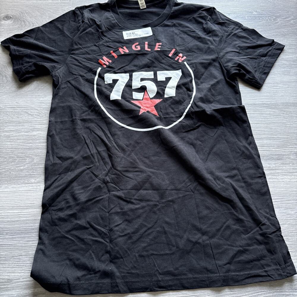 Cotton Mingle In 757 T-Shirt Tee, Black, Medium